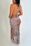 Halter Cut-Out Casual Maxi Dress