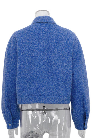 Button-Front Textured Jacket