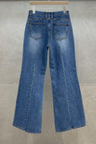 High-Waisted Straight Jeans