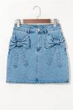 Trendy Pocket Detail Denim Skirt