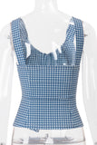 Lace-Up Gingham Camisole
