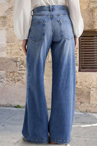 Classic Wide-Leg Straight Jeans