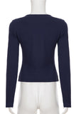 Button-Front Graphic Long-Sleeve Shirt