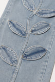 Stylish Floral Straight Jeans