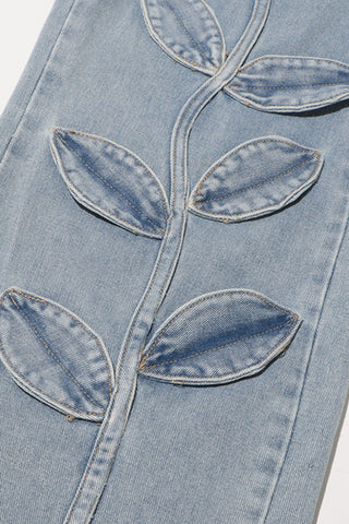 Stylish Floral Straight Jeans