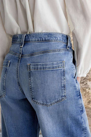 Wide-Leg Denim Jeans
