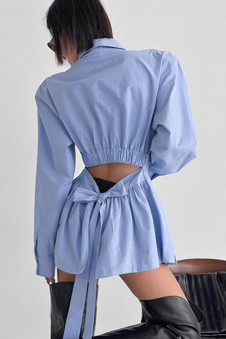 Pleated Button-Front Blouse