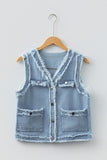 Frayed Edge Denim Vest