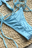 V-Wire Embellished Bikini Set