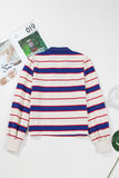 Long Sleeve Pullover with Striped Pattern
