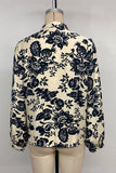 Floral Print Pleated Blouse