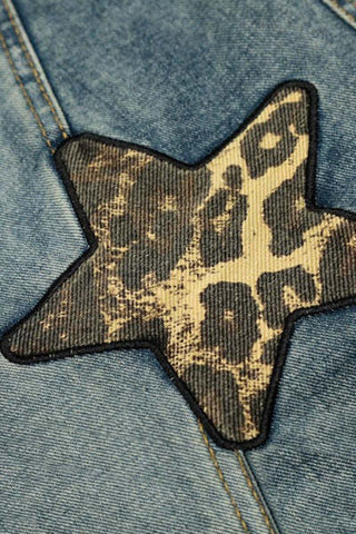 Star-Embellished Straight-Leg Jeans