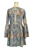 V-Neck Paisley Cocktail Dress