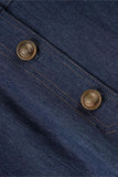Button-Front Denim Dress