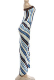 Strapless Striped Maxi Dress