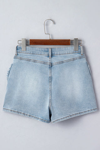 Stylish Bow-Detail Denim Shorts