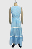Sleeveless Wrap Maxi Dress