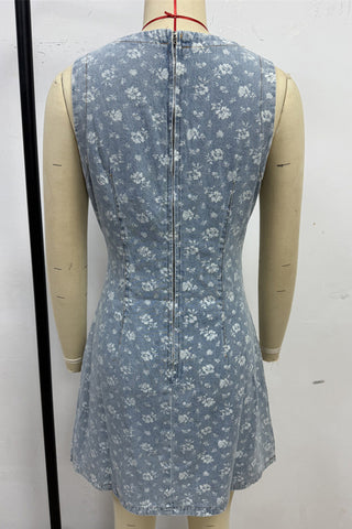 Sleeveless Denim Mini Dress