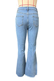 Distressed Heart Flare Jeans