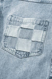 Casual Checker Denim Jacket