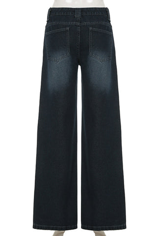 Wide-Leg Straight Jeans