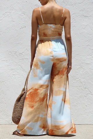 Tie-Front Spaghetti Strap Jumpsuit