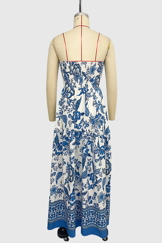 Strapless Floral Casual Dress