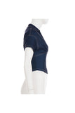 Zip-Front Fitted T-Shirt Polo