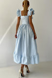 Ruffle-Trim Casual Maxi Dress