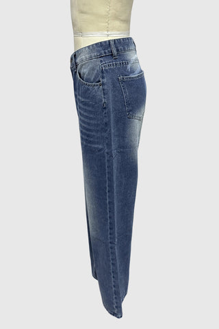 Wide-Leg Straight Jeans
