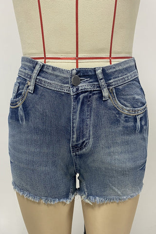 Floral Denim Shorts