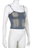 Studded Denim Tank Top