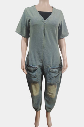 Relaxed V-Neck Jumpsuit