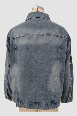 Pearly Studded Denim Jacket