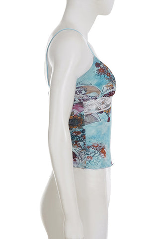 Lace-Trim Floral Camisole