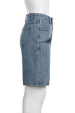 Star Detail Denim Shorts