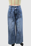 High-Waisted Straight Leg Jeans