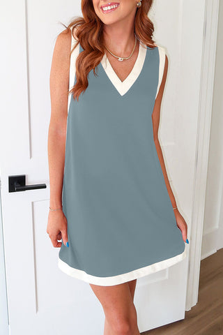 Sleeveless V-Neck Casual Dress