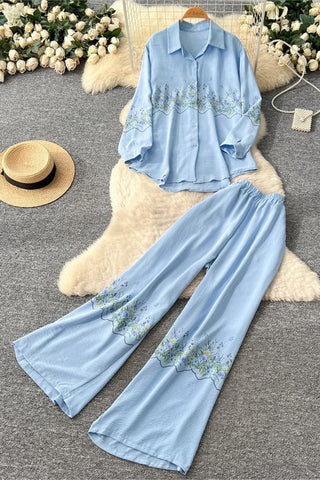 Floral Print Pants Set