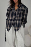 Plaid Button-Front Shirt