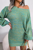 Off-Shoulder Knit Casual Dress