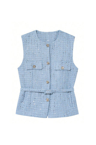 Embellished Buttoned Vest