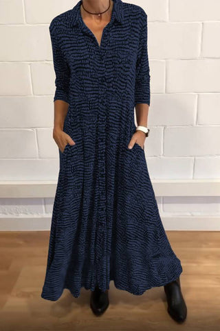 Collared Maxi Dress with Pockets