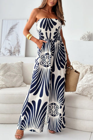 Strapless Wide-Leg Jumpsuit