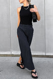 High-Waisted Pinstripe Maxi Skirt