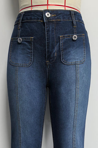 Chic Flare Pocket Jeans