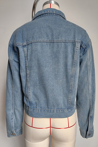 Embellished Pocket Denim Jacket