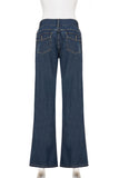 High-Waisted Wide Leg Denim Pants