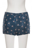 Star-Patterned Sequin Casual Shorts
