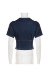 Zip-Front Fitted T-Shirt Polo